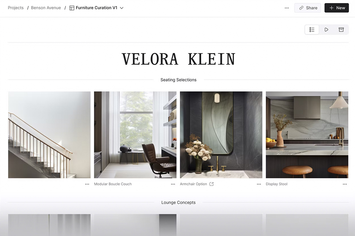 Project presentations for issue to client